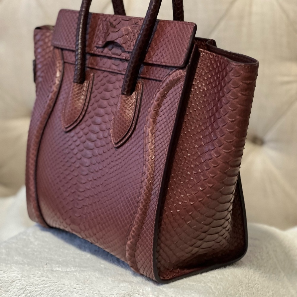 Celine Python Micro Luggage Tote Bag - image 5